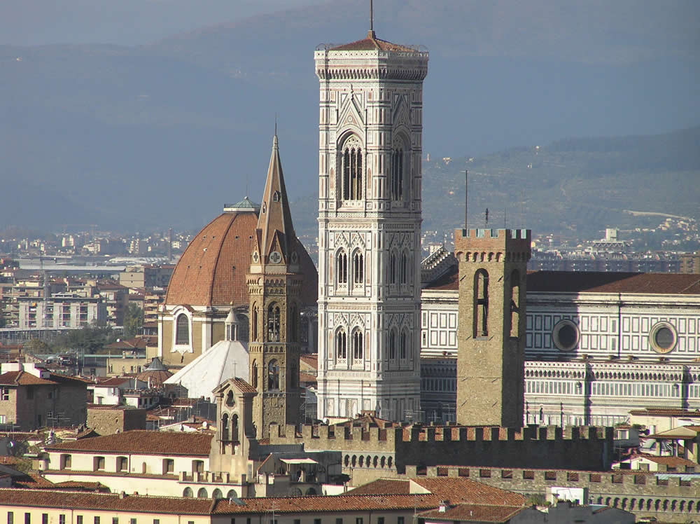 The Campanile di Giotto among other buildings; photo credit Marco Ramerini