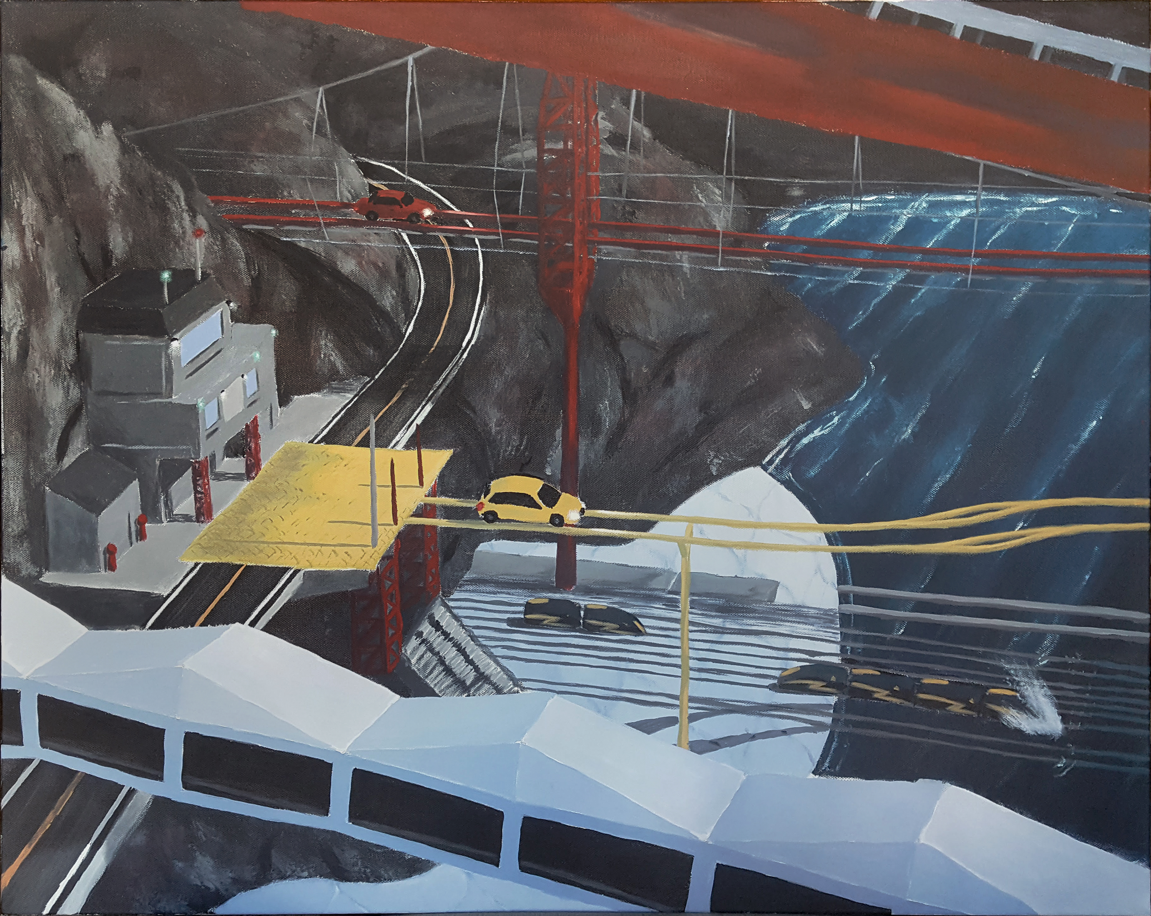 painting of Harbor Terminal scene