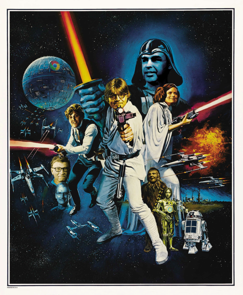 Star Wars poster with Microsoft people photoshopped in