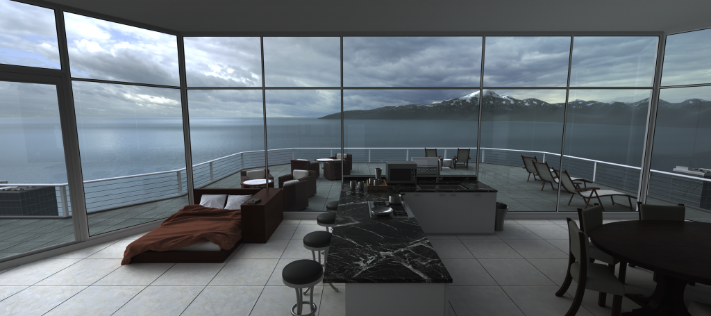 penthouse platform aesthetic render