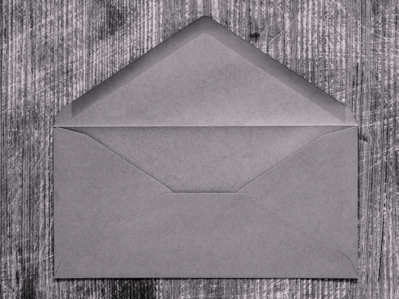 An opened envelope